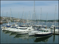 Yachts in Falmouth Harbour